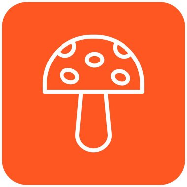 Mantar Vektörü Simgesi Tasarım İllüstrasyonu