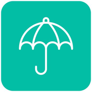 Şemsiye Vektör Simgesi Tasarım İllüstrasyonu