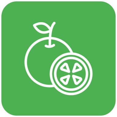 Turuncu Vektör Simgesi Tasarım Çizimi