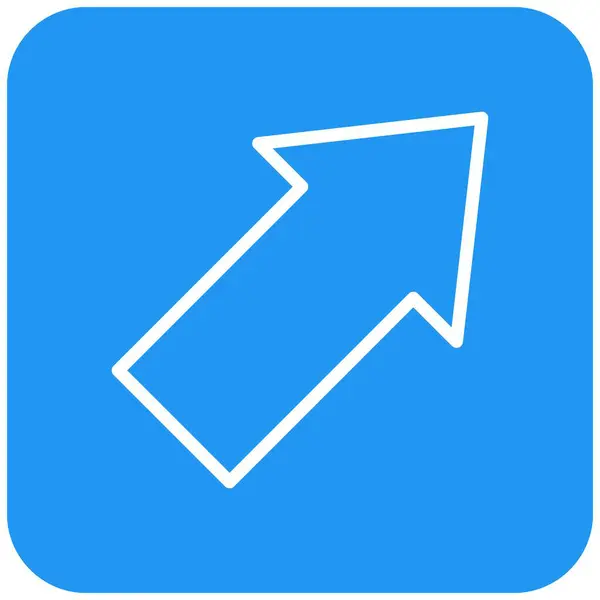 Üst Sağ Vektör Simgesi Tasarım İllüstrasyonu