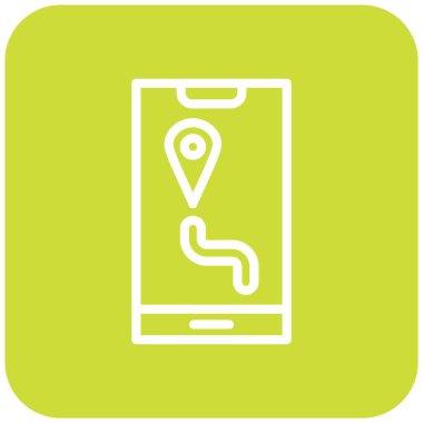 Harita Vektörü Simgesi Tasarım İllüstrasyonu