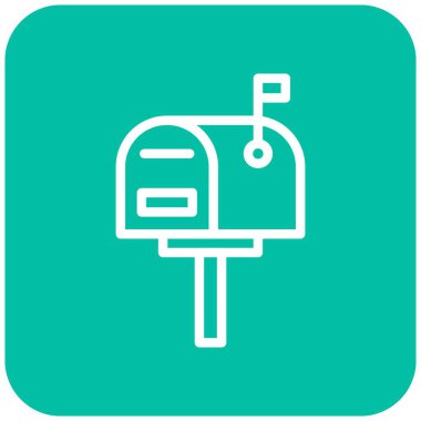 Posta Kutusu Vektör Simgesi Tasarım İllüstrasyonu