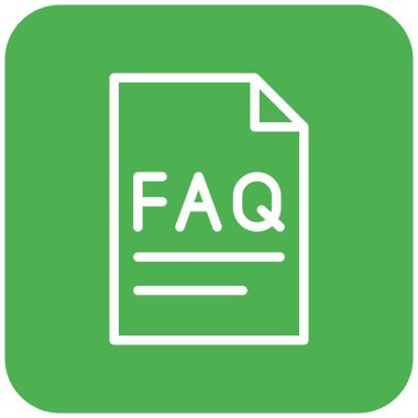Faq Vektör Simgesi Tasarım Çizimi