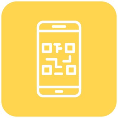 QR Kod Vektörü Simge Tasarımı İllüstrasyonu