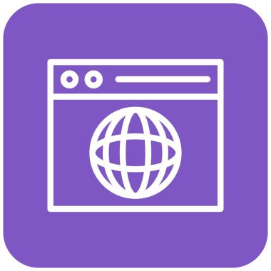 Tarayıcı Vektörü Simgesi Tasarım İllüstrasyonu