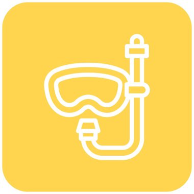 Tüplü dalış Vektör Simgesi Tasarım İllüstrasyonu