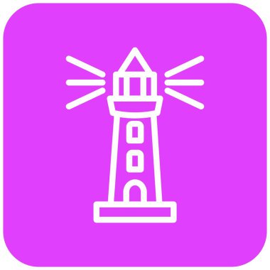 Deniz feneri Vektör Simgesi Tasarım İllüstrasyonu