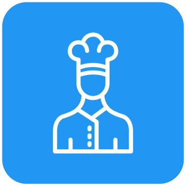 Şef Vektör Simgesi Tasarım İllüstrasyonu