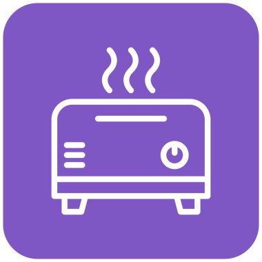 Tost Makinesi Vektörü Simgesi Tasarım İllüstrasyonu