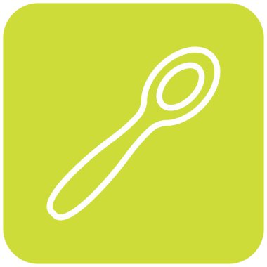 Kaşık Vektörü Simgesi Tasarım İllüstrasyonu