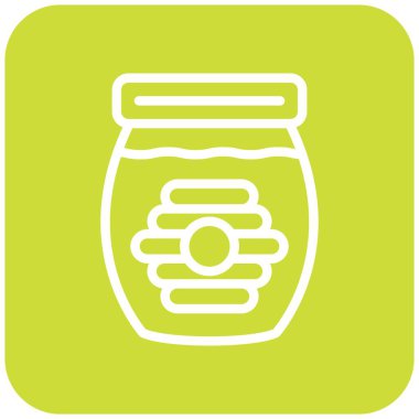 Bal Vektörü Simgesi Tasarım İllüstrasyonu