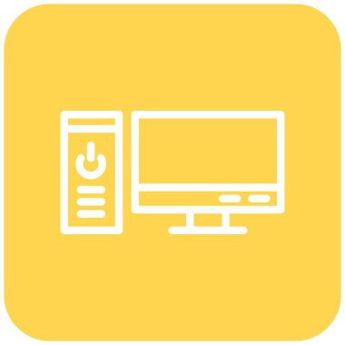 Bilgisayar Vektörü Simgesi Tasarım İllüstrasyonu