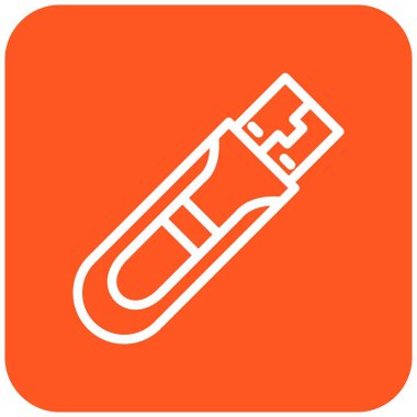 USB Vektör Simgesi Tasarım İllüstrasyonu