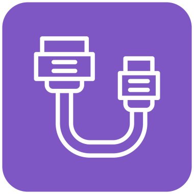 Sata Kablo Vektör Simgesi Tasarım İllüstrasyonu