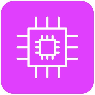 Çip Vektörü Simgesi Tasarım İllüstrasyonu