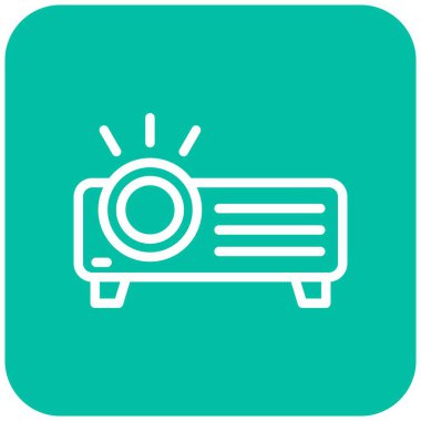 Projektör Vektör Simgesi Tasarım İllüstrasyonu