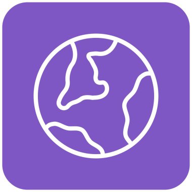 Globe Vektör Simgesi Tasarım İllüstrasyonu