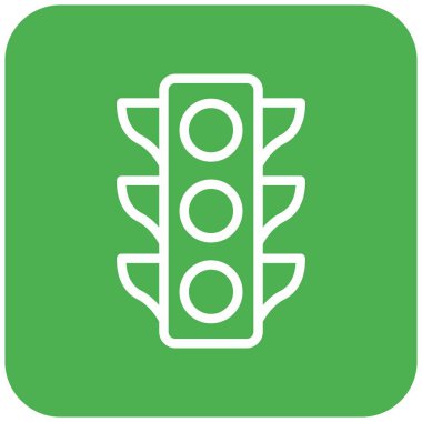 Trafik Işıkları Vektör Simgesi Tasarım İllüstrasyonu