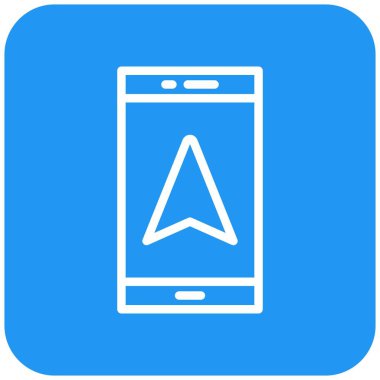 Gps Vektör Simgesi Tasarım İllüstrasyonu