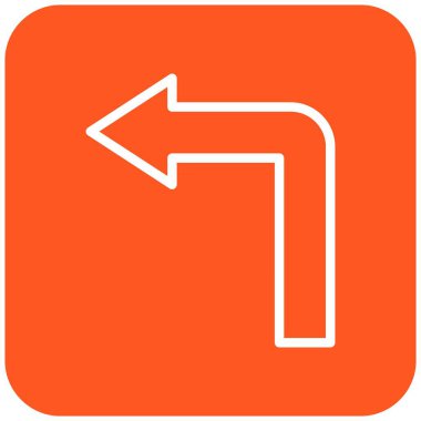 Sola Döndür Vektör Simgesi Tasarım İllüstrasyonu