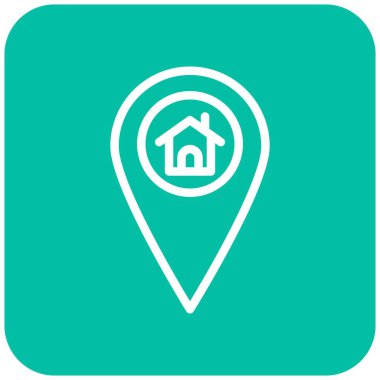 Ev Konumu Vektör Simgesi Tasarım İllüstrasyonu