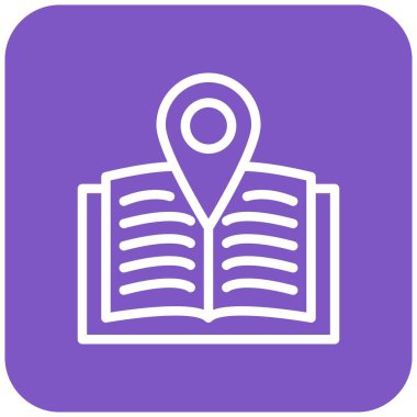 Kütüphane Vektörü Simgesi Tasarım İllüstrasyonu