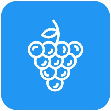 Üzüm Vektörü Simgesi Tasarım İllüstrasyonu