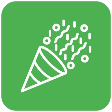 Konfeti Vektör Simgesi Tasarım İllüstrasyonu