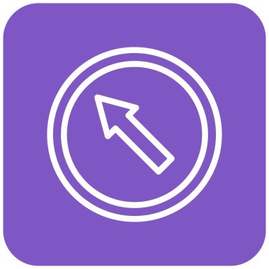 Üst Sol Vektör Simgesi Tasarım İllüstrasyonu