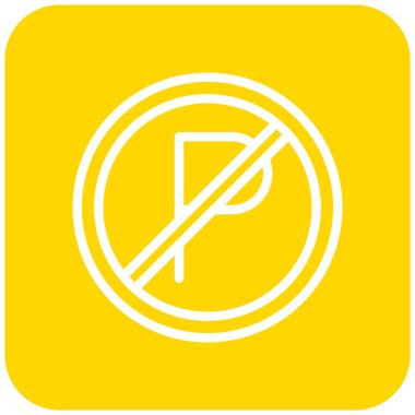 Otopark Vektörü Simgesi Tasarımı Çizimi Yok