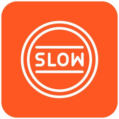 Yavaş Vektör Simgesi Tasarım İllüstrasyonu