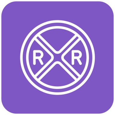 Demiryolu Vektör Simgesi Tasarım İllüstrasyonu