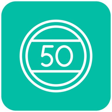 Hız sınırı Vektör Simgesi Tasarım İllüstrasyonu