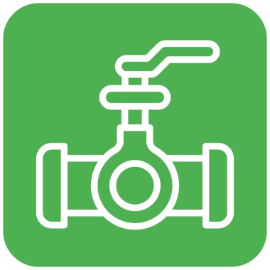 Valf Vektörü Simgesi Tasarım İllüstrasyonu