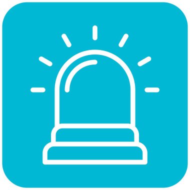 Siren Vektörü Simgesi Tasarım Çizimi