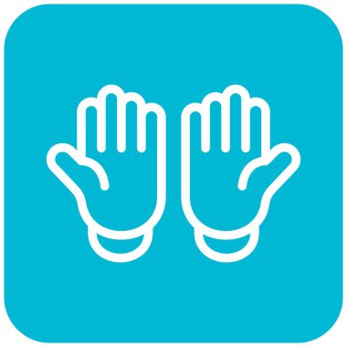 Eldiven Vektörü Simgesi Tasarım Çizimi