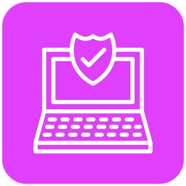 Laptop Vektör Simgesi Tasarım Çizimi