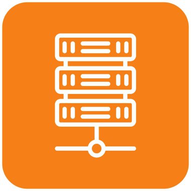 Sunucu Vektörü Simgesi Tasarım İllüstrasyonu