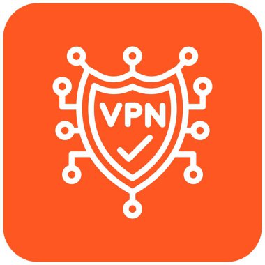 Vpn Vektör Simgesi Tasarım İllüstrasyonu