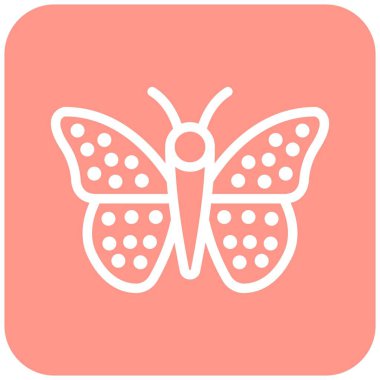 Kelebek Vektör Simgesi Tasarım Çizimi