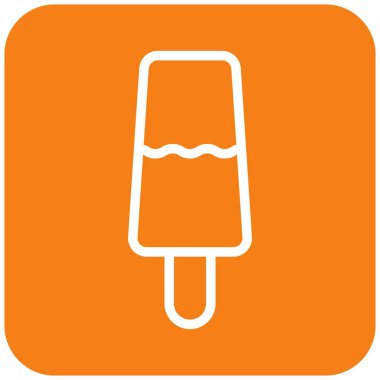 Dondurma Vektör Simgesi Tasarım Çizimi