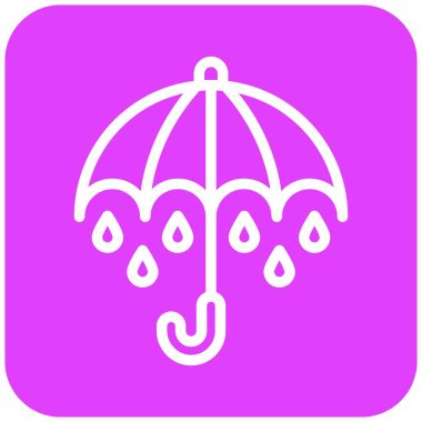 Şemsiye Vektör Simgesi Tasarım İllüstrasyonu