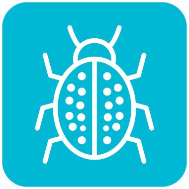 Uğur Böceği Vektörü Simgesi Tasarım İllüstrasyonu