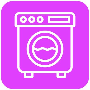 çamaşır makinesi vektör tasarım illüstrasyonu