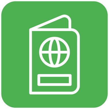 Pasaport Vektörü Simgesi Tasarım İllüstrasyonu