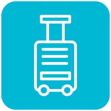 Bagaj Vektörü Simgesi Tasarım İllüstrasyonu