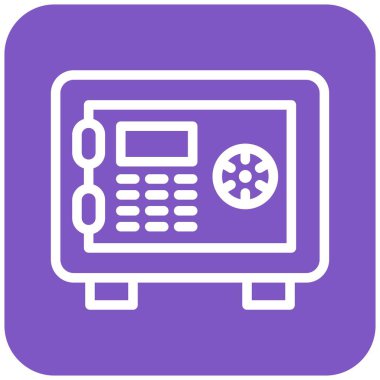 Güvenlik Kutusu Vektör Simgesi Tasarım İllüstrasyonu