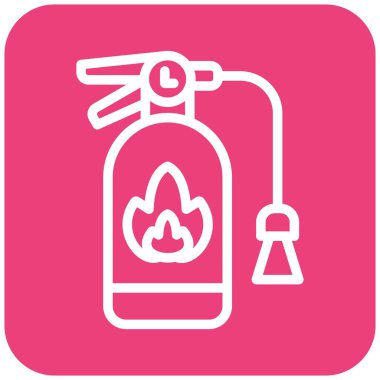 Yangın söndürücü Vektör Simgesi Tasarım İllüstrasyonu