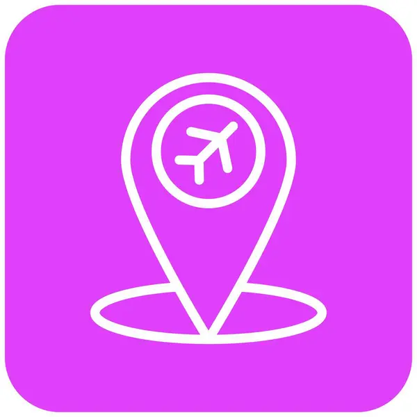 stock vector Airport location Vector Icon Design Illustration