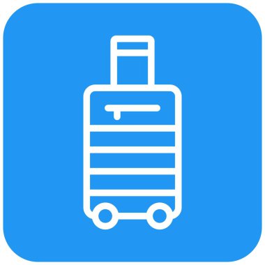 Bagaj Vektörü Simgesi Tasarım İllüstrasyonu